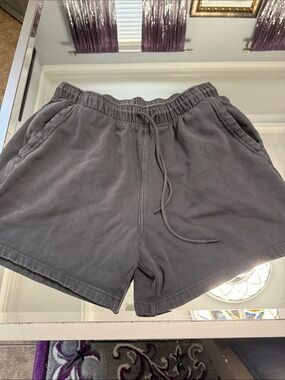 Aeropostale Gray Elastic Waist Lounge Shorts